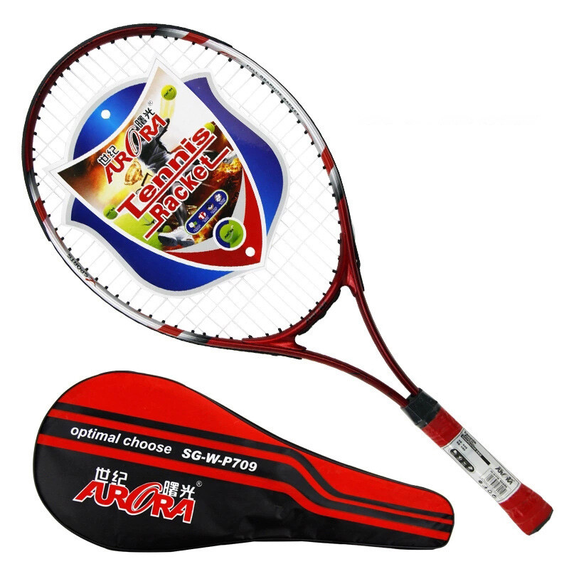 户外运动复合碳素网球拍 成人儿童网球拍多色 体育用品 红色 均码